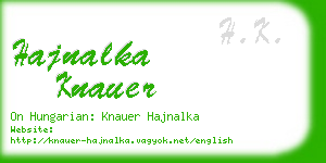 hajnalka knauer business card